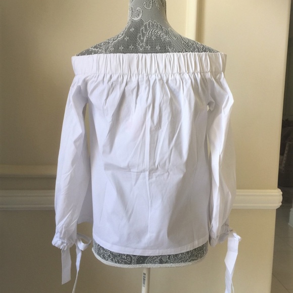 NWT $149 7 For All Mankind Off-Shoulder Tie Top - Picture 5 of 8